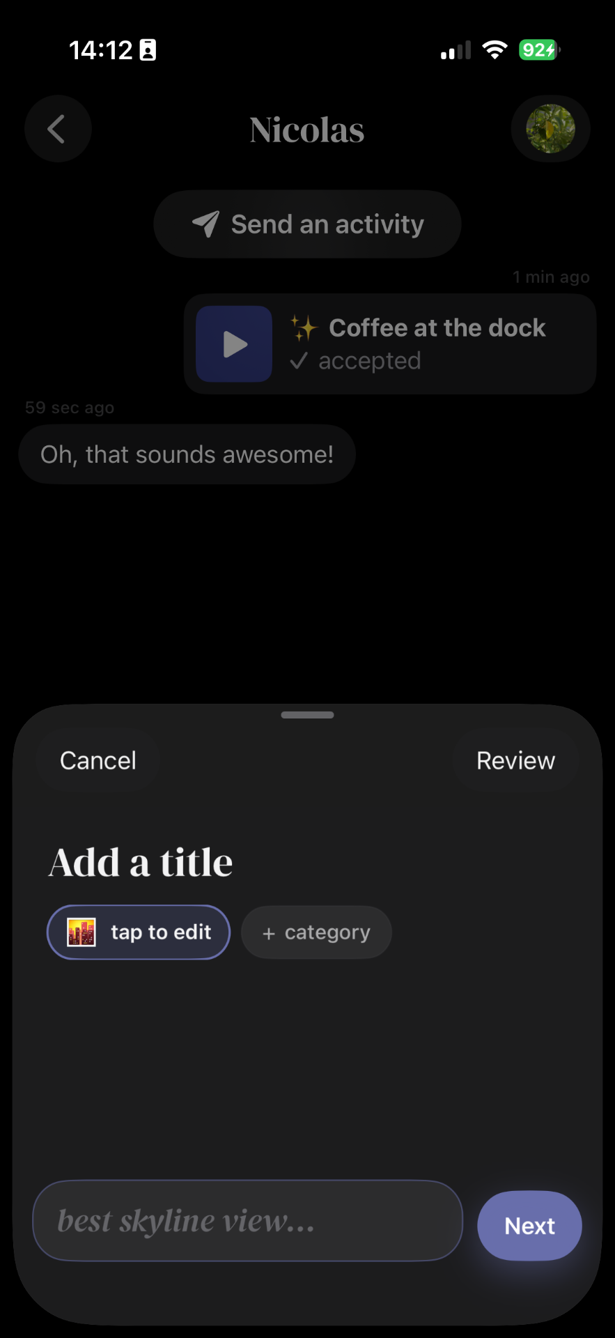 Side app — Share